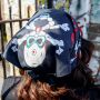 Bandana scarf spider skeleton anthracite white red green square headscarf neckerchief