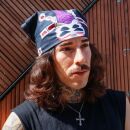 Sciarpa bandana insetto scheletro antracite bianco viola rosso quadrato foulard fazzoletto da collo panno quadrato