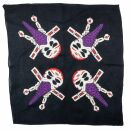 Bandana scarf insect skeleton anthracite white purple red...