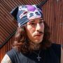 Sciarpa bandana insetto scheletro antracite bianco viola rosso quadrato foulard fazzoletto da collo panno quadrato