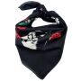 Sciarpa bandana teschi rosa antracite bianco rosso verde quadrato foulard fazzoletto da collo panno quadrato