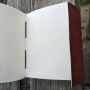 Leather notebook reddish brown mandala flower with stone black sketchbook diary