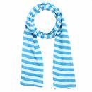 Foulard - sciarpa a righe - bianco - strisce blu -...
