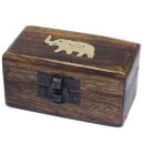 Schachtel Box Mangoholz braun 5,5x9cm Elefant Kiste...