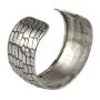 Bangle silver 3cm metal adjustable bracelet scale optics