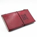 Notebook made of leather sketchbook diary red big plans
