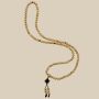 Gebetskette Mala Kette Lotussamen Perlen beige Blume Halskette Meditationskette