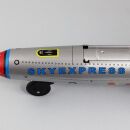 Tin Toy collectable toys rocket moonrocket skyexpress spaceship silver