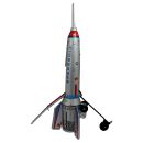 Tin Toy collectable toys rocket moonrocket skyexpress spaceship silver