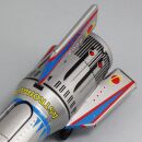 Tin Toy collectable toys rocket moonrocket skyexpress spaceship silver