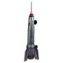Tin Toy collectable toys rocket moonrocket skyexpress spaceship silver