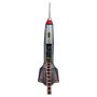 Tin Toy collectable toys rocket moonrocket skyexpress spaceship silver