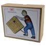 Tin toy collectable toys man rolls box warehouse worker box roller tin man