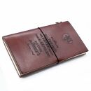 Notebook made of leather sketchbook diary brown true friends