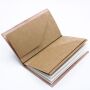 Notebook made of leather sketchbook diary brown true friends
