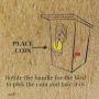 Bird money box savings box money box tin money pot Model 02 Woodpecker