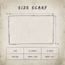 Scarf with fringes black mélange look 80x185cm...