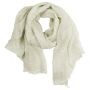 Scarf with fringes white 80x190cm airy woven scarf neckerchief