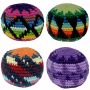 Footbag pelota de malabarismo multicolor kickball pelota de tejer pelota antiestrés