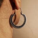 Ohrringe Metall Muster01 Hängeohrringe Modeschmuck Boho Ethno