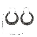 Ohrringe Metall Muster02 Hängeohrringe Modeschmuck Boho Ethno