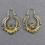 Ohrringe Metall gold Muster06 Hängeohrringe Modeschmuck Boho Ethno