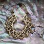 Ohrringe Metall gold Muster04 Hängeohrringe Modeschmuck Boho Ethno