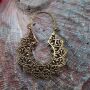 Ohrringe Metall gold Muster04 Hängeohrringe Modeschmuck Boho Ethno