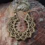 Ohrringe Metall gold Muster04 Hängeohrringe Modeschmuck Boho Ethno