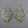 Ohrringe Metall gold Muster05 Hängeohrringe Modeschmuck Boho Ethno