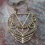 Ohrringe Metall gold Muster05 Hängeohrringe Modeschmuck Boho Ethno