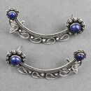 Ohrringe Ear Cuff Metall silber mit Stein Ohrmanschette Modeschmuck Boho Ethno