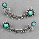 Ohrringe Ear Cuff Metall silber mit Stein Ohrmanschette Modeschmuck Boho Ethno