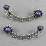 Ohrringe Ear Cuff Metall silber mit Stein Ohrmanschette Modeschmuck Boho Ethno