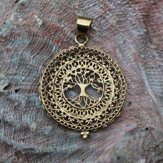 Kettenanhänger Metall gold Baum des Lebens Amulett Anhänger Modeschmuck