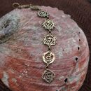 Kettenanhänger Metall gold 7 Chakren Amulett Anhänger Modeschmuck