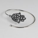 Armreif Metall silber verstellbar Hamsa Hand Armband Armschmuck Modeschmuck