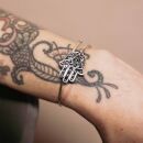Armreif Metall silber verstellbar Hamsa Hand Armband Armschmuck Modeschmuck