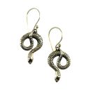 Ohrringe Metall Schlange klein Hängeohrringe Modeschmuck Boho Ethno