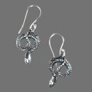 Ohrringe Metall Schlange klein Hängeohrringe Modeschmuck Boho Ethno