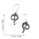 Ohrringe Metall Schlange klein Hängeohrringe Modeschmuck Boho Ethno
