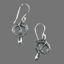 Ohrringe Metall Schlange klein Hängeohrringe Modeschmuck Boho Ethno
