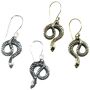 Ohrringe Metall Schlange klein Hängeohrringe Modeschmuck Boho Ethno