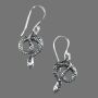 Ohrringe Metall Schlange klein Hängeohrringe Modeschmuck Boho Ethno