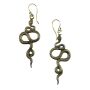 Ohrringe Metall Schlange geschwungen Hängeohrringe Modeschmuck Boho Ethno