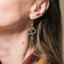 Ohrringe Metall Schlange geschwungen Hängeohrringe Modeschmuck Boho Ethno