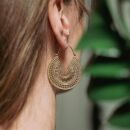 Ohrringe Metall gold Muster18 Ornamentik Hängeohrringe Modeschmuck Boho Ethno