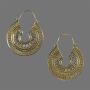 Ohrringe Metall gold Muster18 Ornamentik Hängeohrringe Modeschmuck Boho Ethno