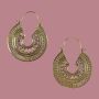 Ohrringe Metall gold Muster18 Ornamentik Hängeohrringe Modeschmuck Boho Ethno