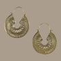 Ohrringe Metall gold Muster18 Ornamentik Hängeohrringe Modeschmuck Boho Ethno